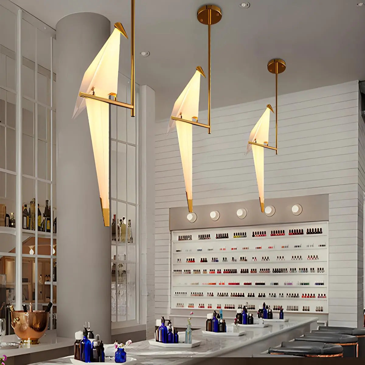 Eloer Paper Crane Bird Chandelier for Dining Room