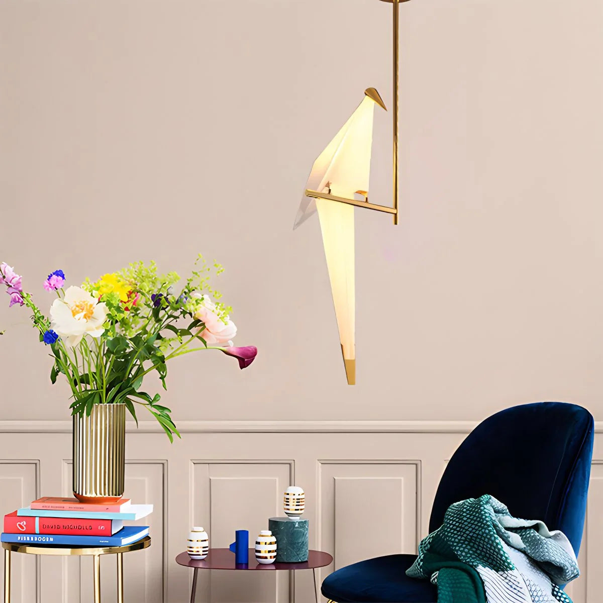 Eloer Paper Crane Bird Chandelier for Dining Room
