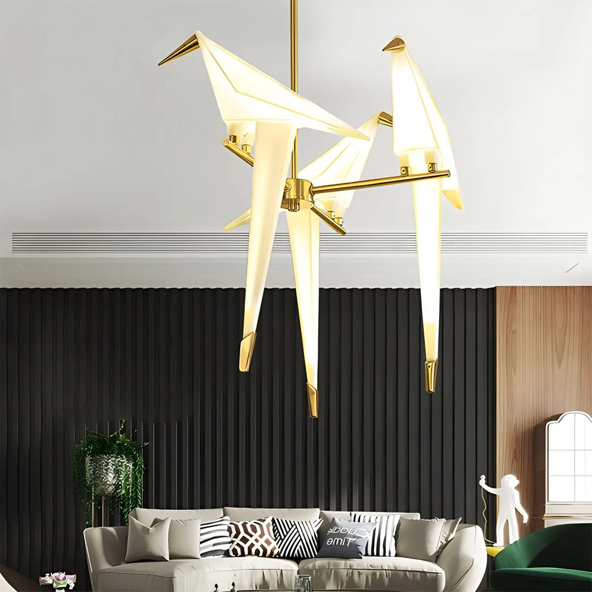 Eloer Paper Crane Bird Chandelier for Dining Room