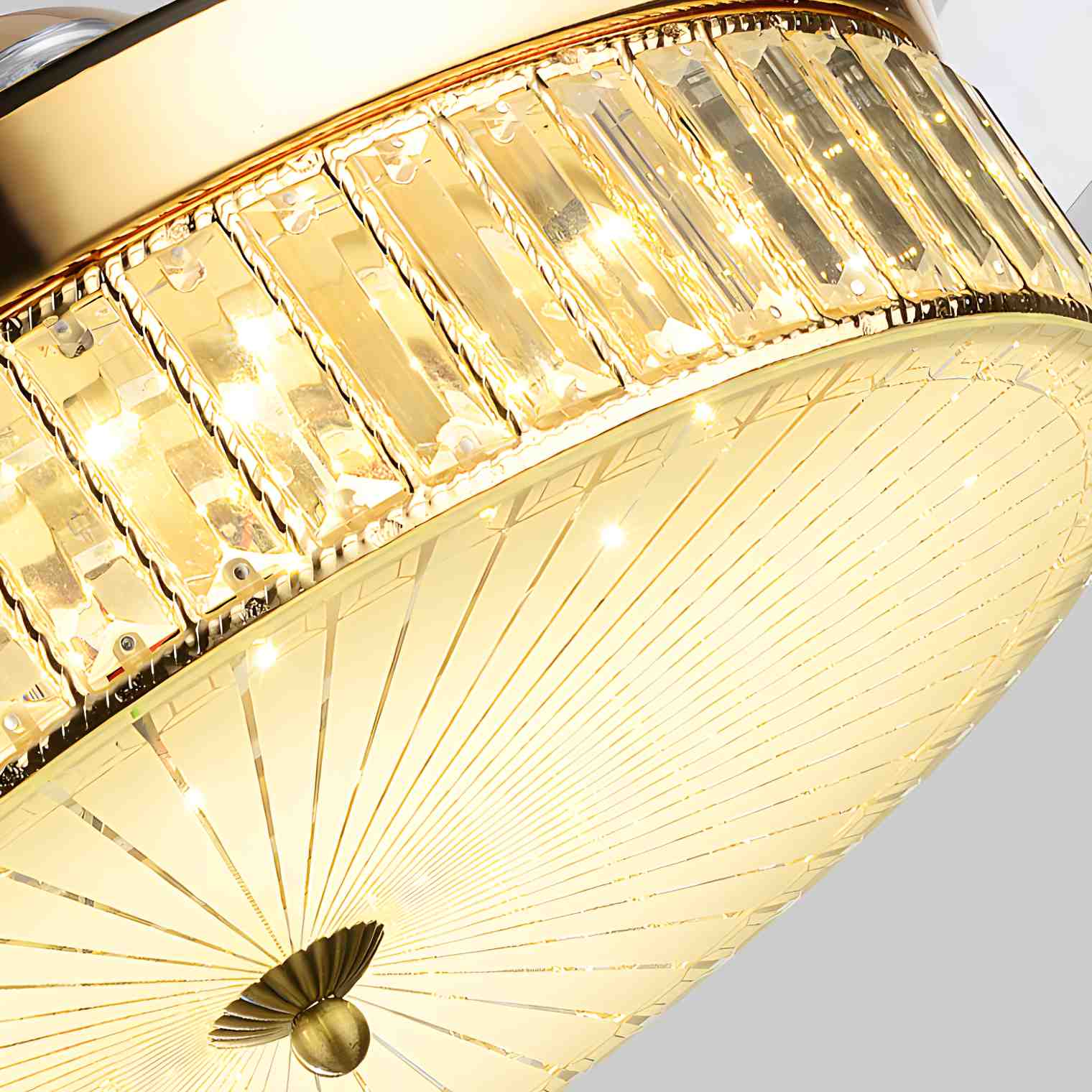 Remote Hugger Ceiling Fan Light for Low Ceilings