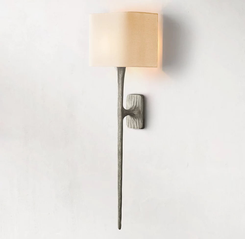 Thaddeus Sconce Grand Shaded Sconce Modern Wall Lamp-konalight