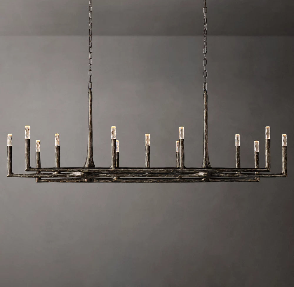 Thaddeus Linear Chandelier 72" 13-Lights For Living Room