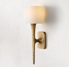 Thaddeus Sconce Grand Shaded Sconce Modern Wall Lamp-konalight