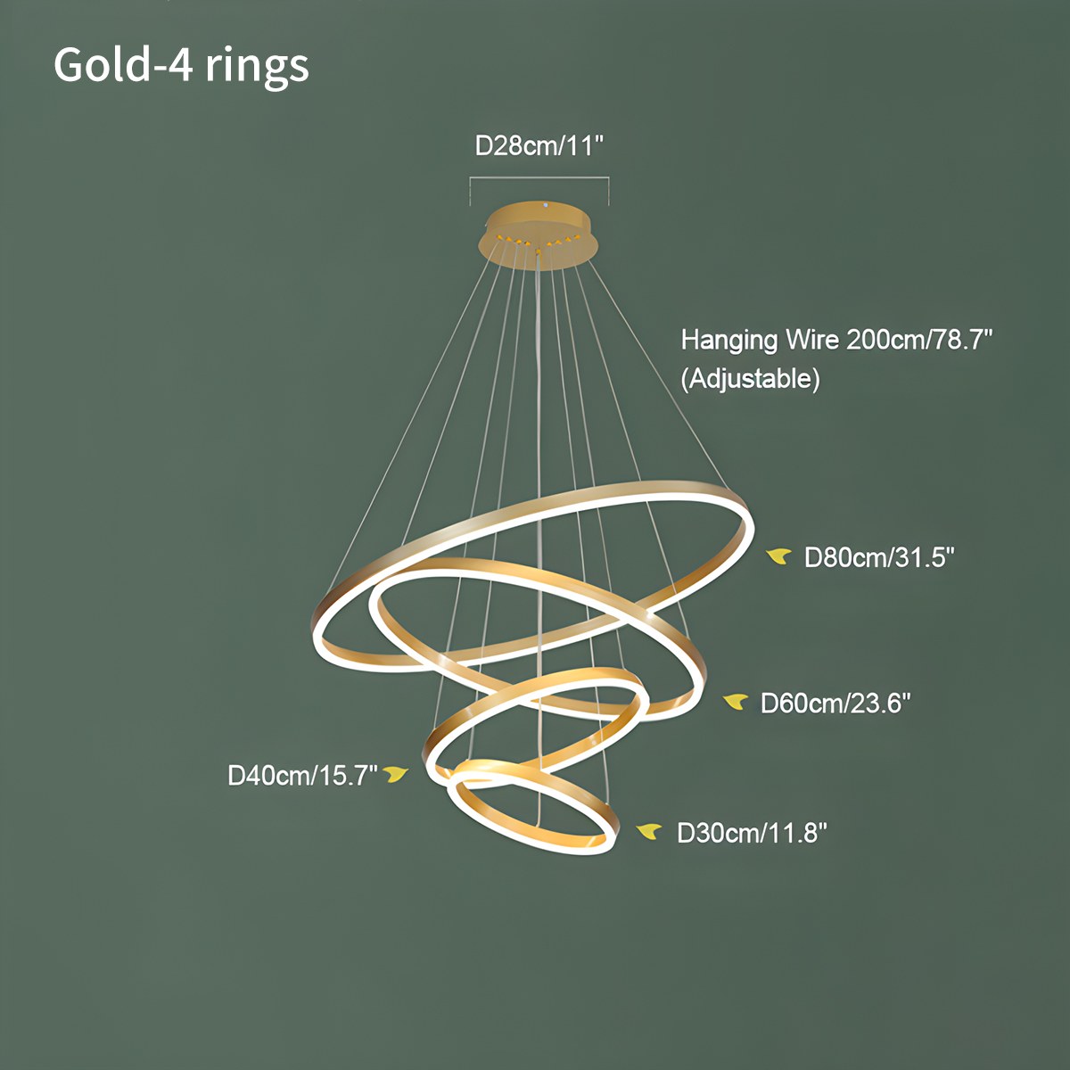 Eloer Tiered Ring Chandelier for Dining Room