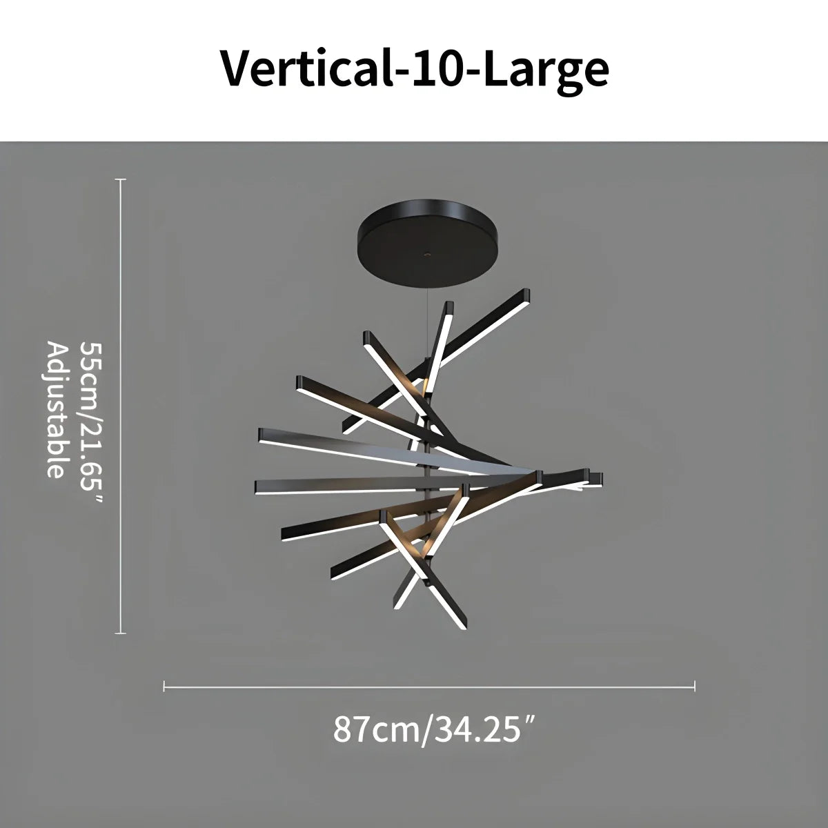 Eloer Linear Fish Bone Modeling Chandelier