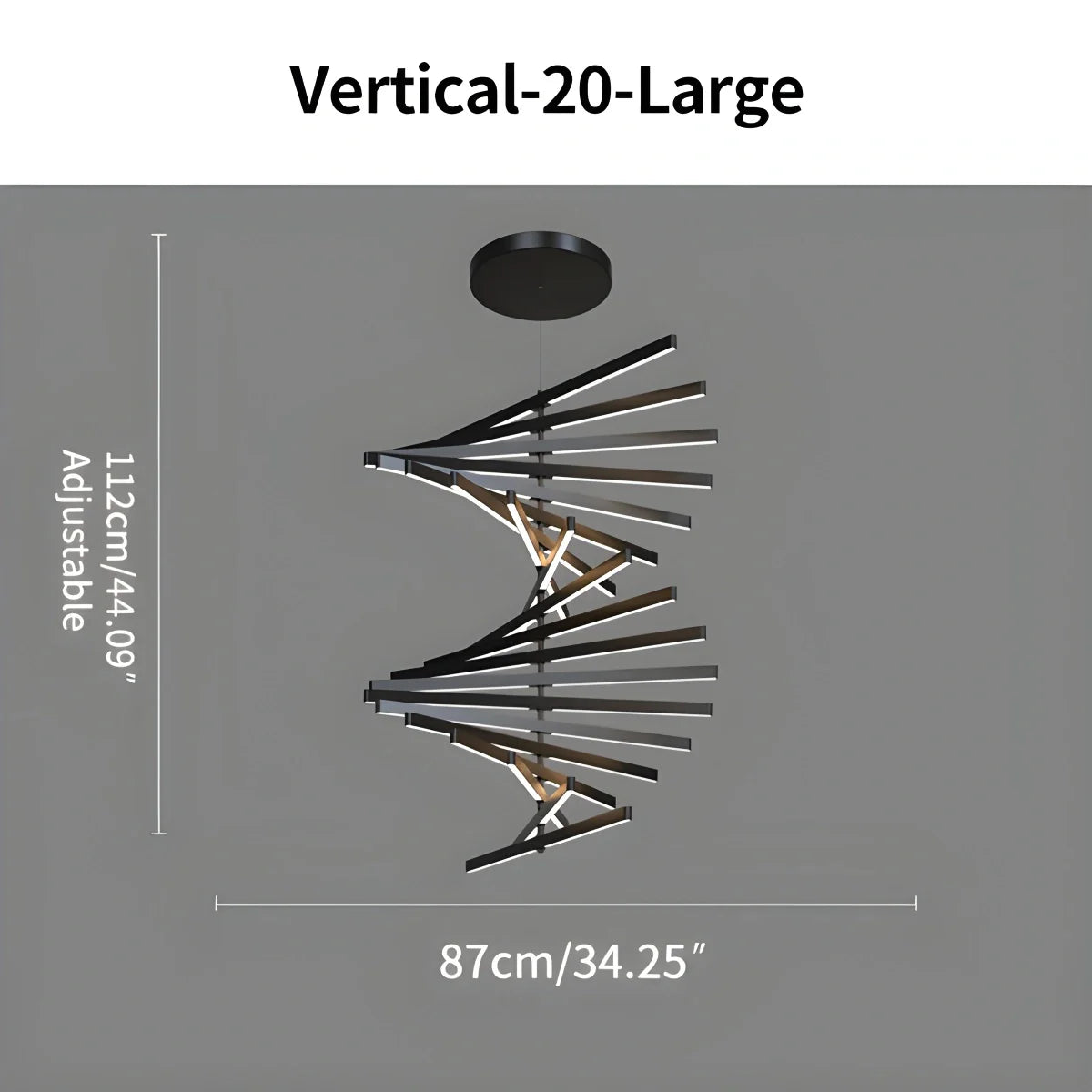 Eloer Linear Fish Bone Modeling Chandelier