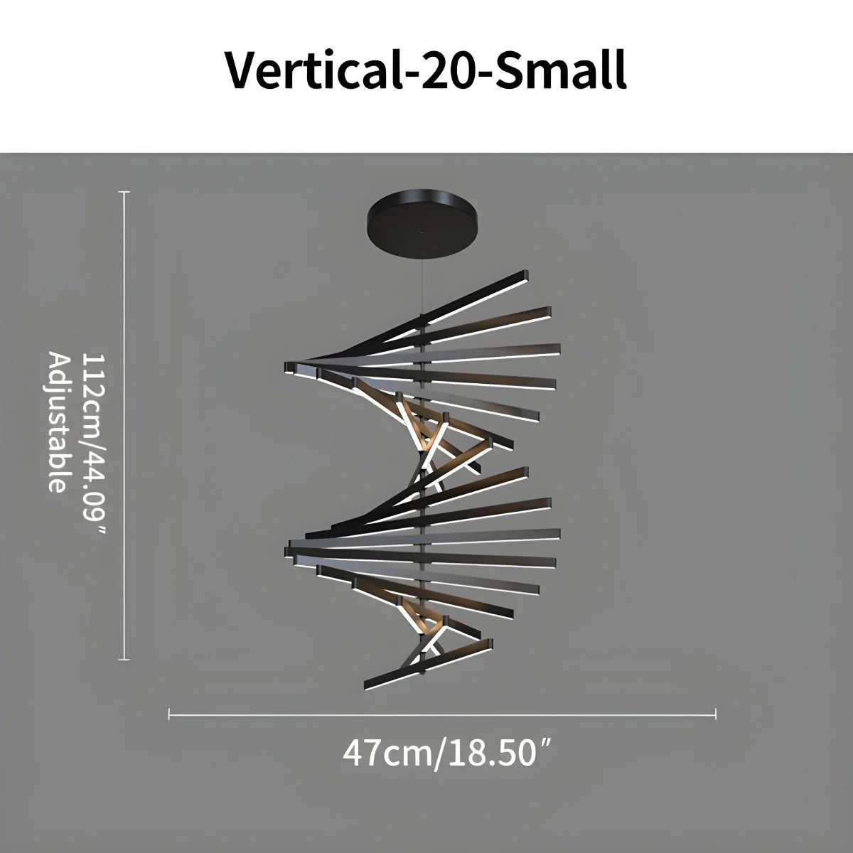 Eloer Linear Fish Bone Modeling Chandelier