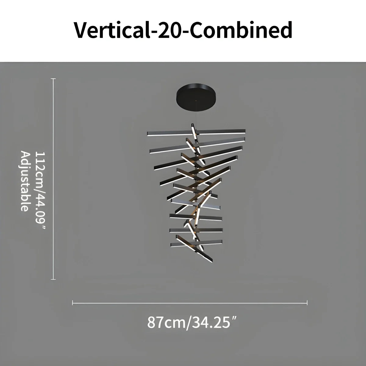 Eloer Linear Fish Bone Modeling Chandelier