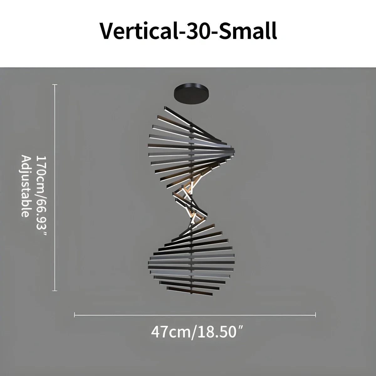 Eloer Linear Fish Bone Modeling Chandelier