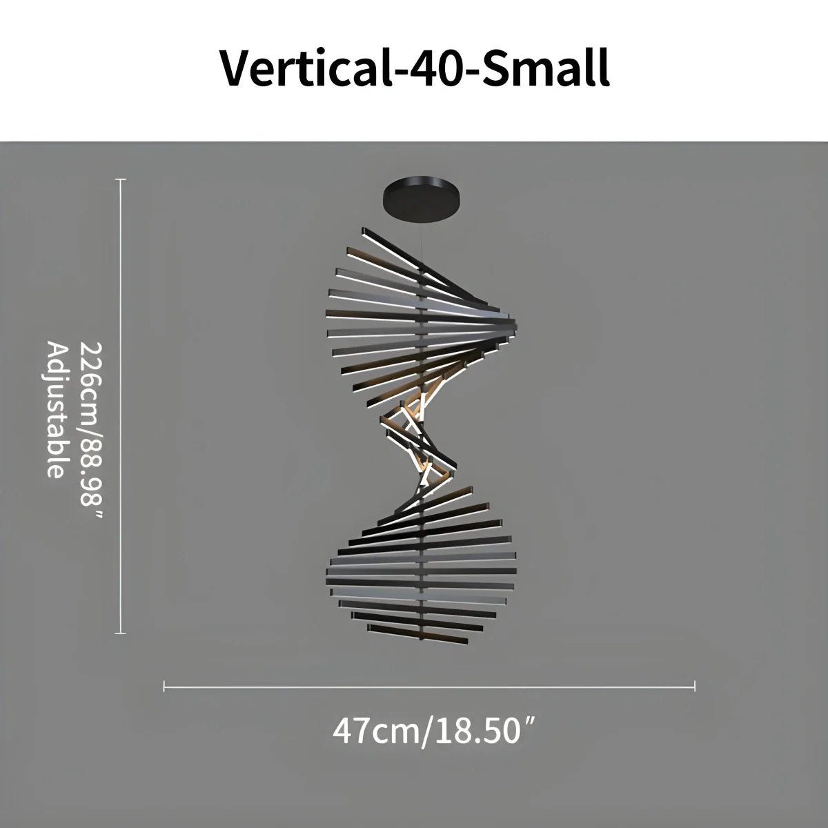 Eloer Linear Fish Bone Modeling Chandelier