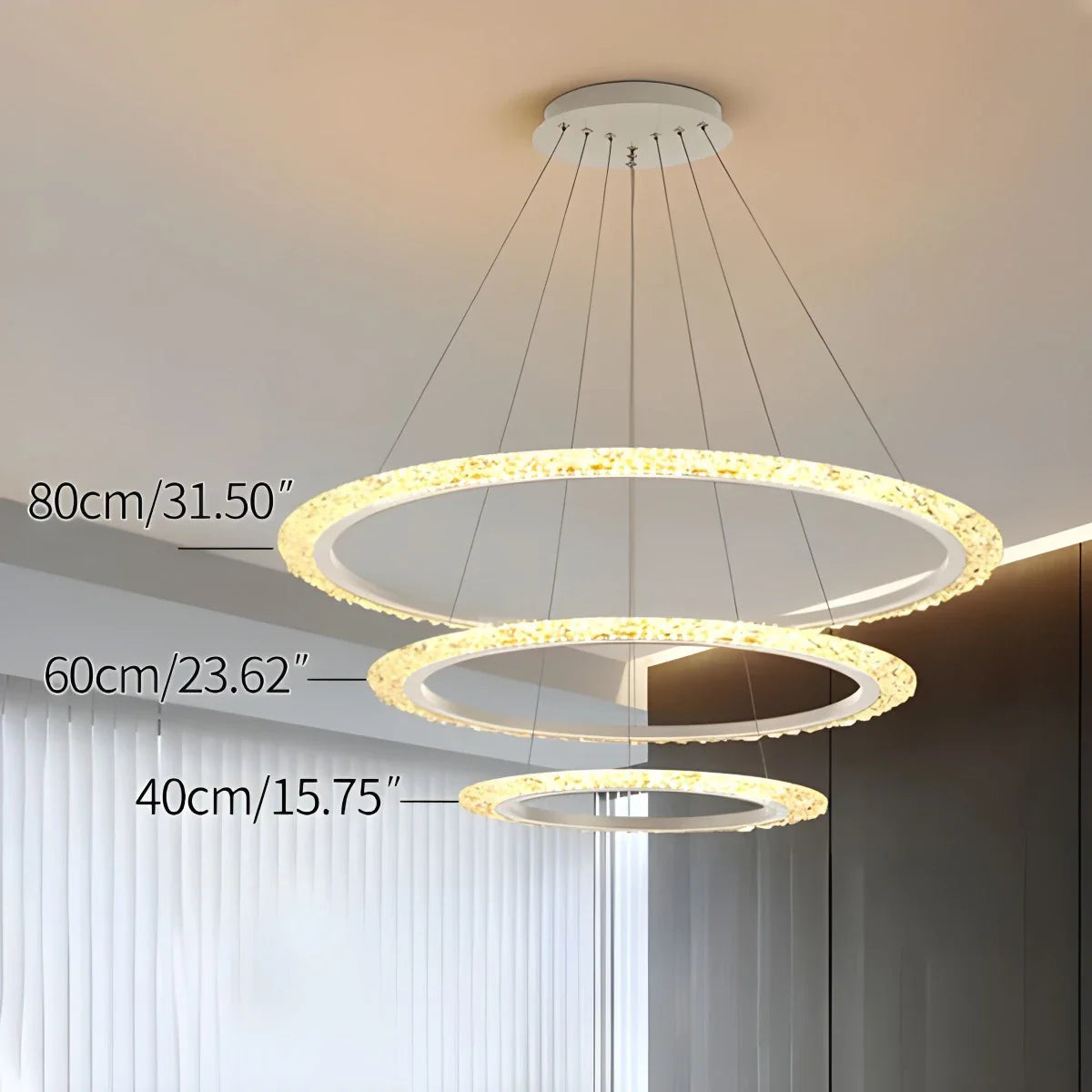 Eloer Light Luxury Ring Chandelier for Living Room
