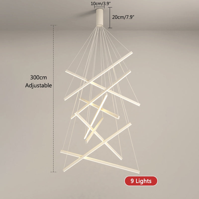Eloer Custom Multi Light Sticks LED Chandelier