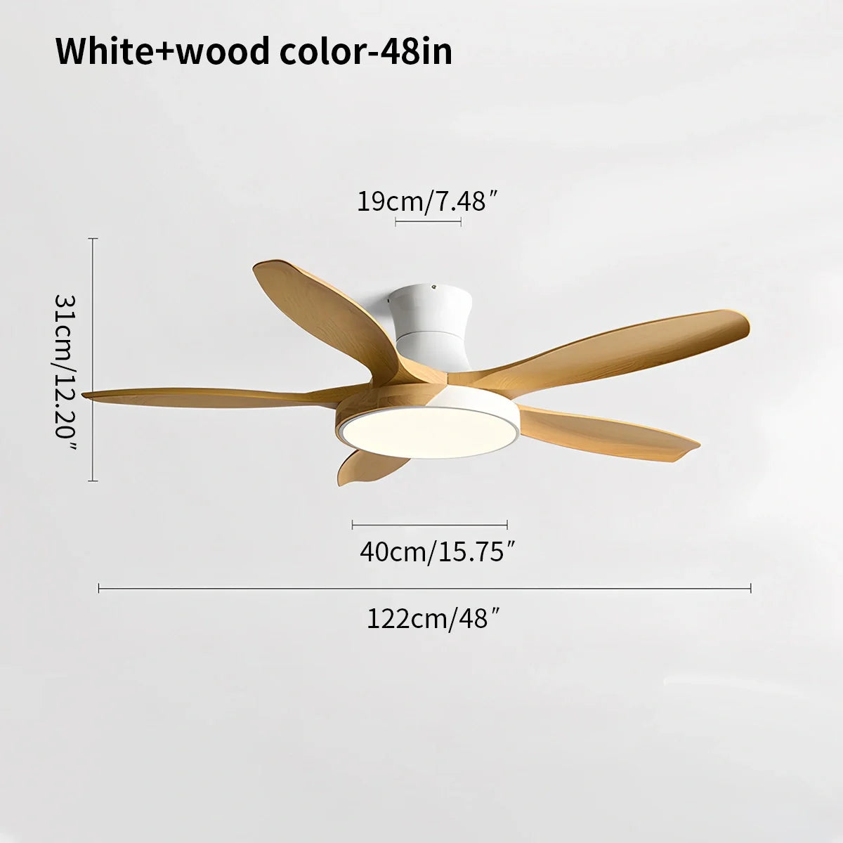 Eloer Nordic 5-Blade LED Ceiling Fan Light