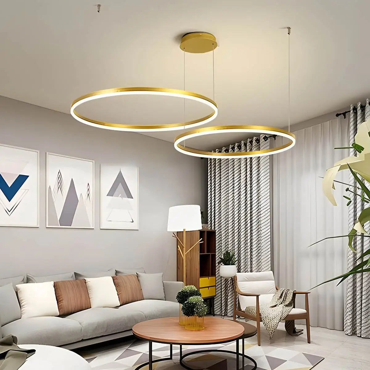 Eloer Modern Wireless Ring Chandelier Ceiling Lamp