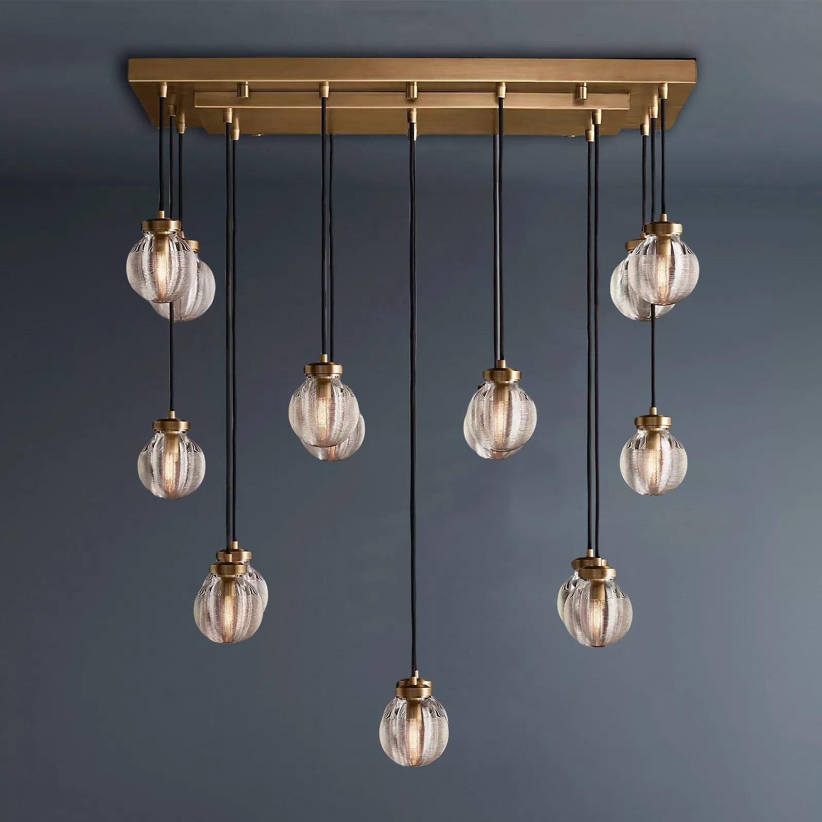 Pearl Linear Chandelier Vintage Light Fixture 36"-konalight