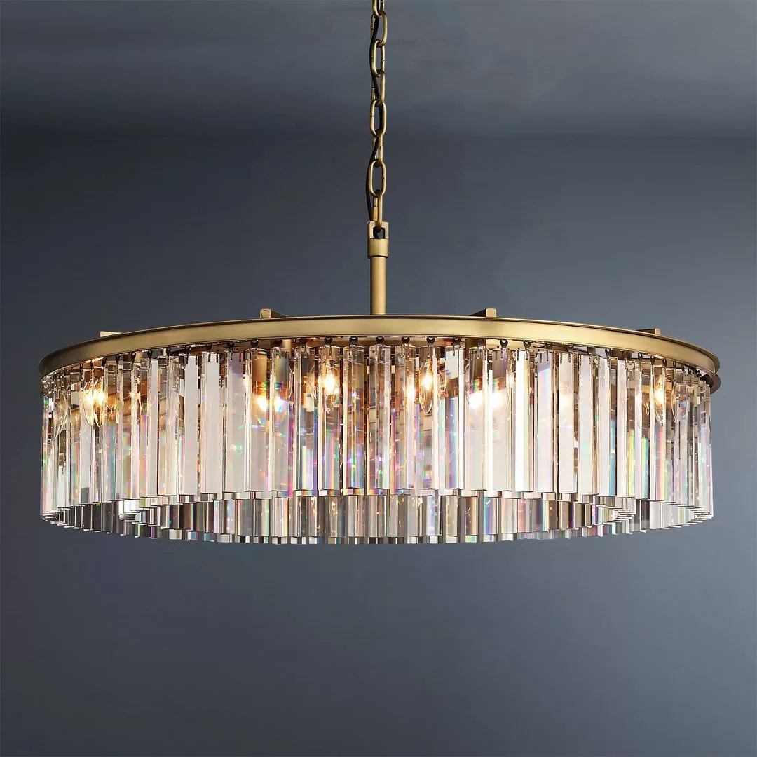 Crystal 1920s Rhys Round Chandelier L43"-konalight