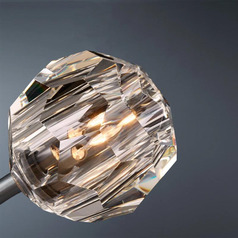 Boule De Multi-faceted Cut Clear Crystal Ball Chandelier 18-Light 36"