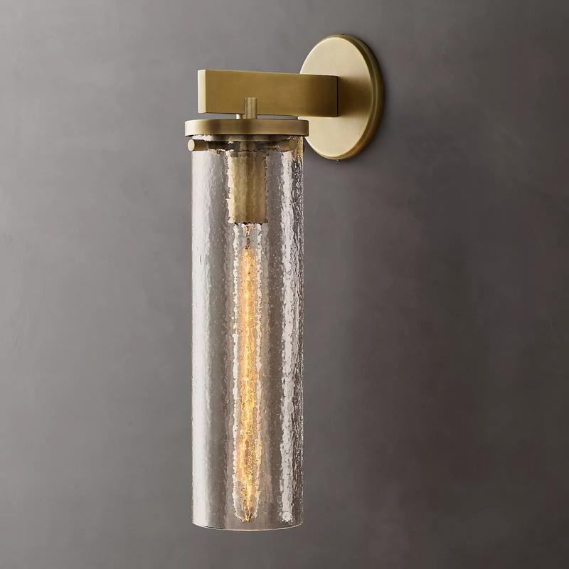 Bamcee Clear Glass Cylindrical Wall Sconce Modern Wall Lamp-konalight