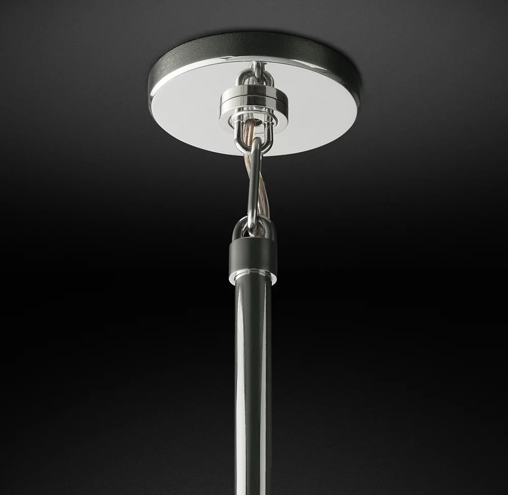 Boule De Crystal Ball Clear Glass Round Chandelier 72"-konalight