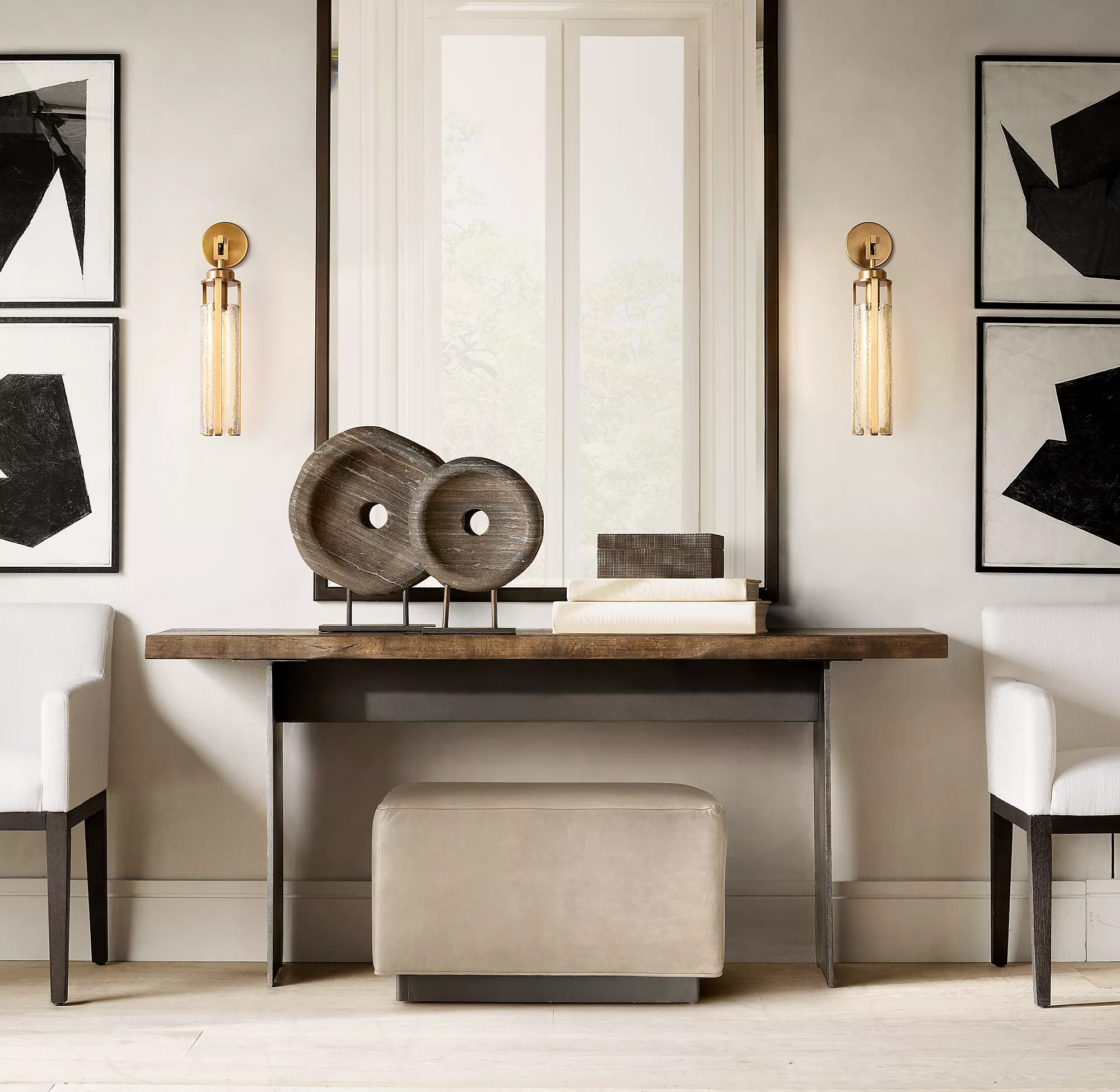 Bamcee Finish Glass Shade Wall Sconces Modern Wall Lamp-konalight