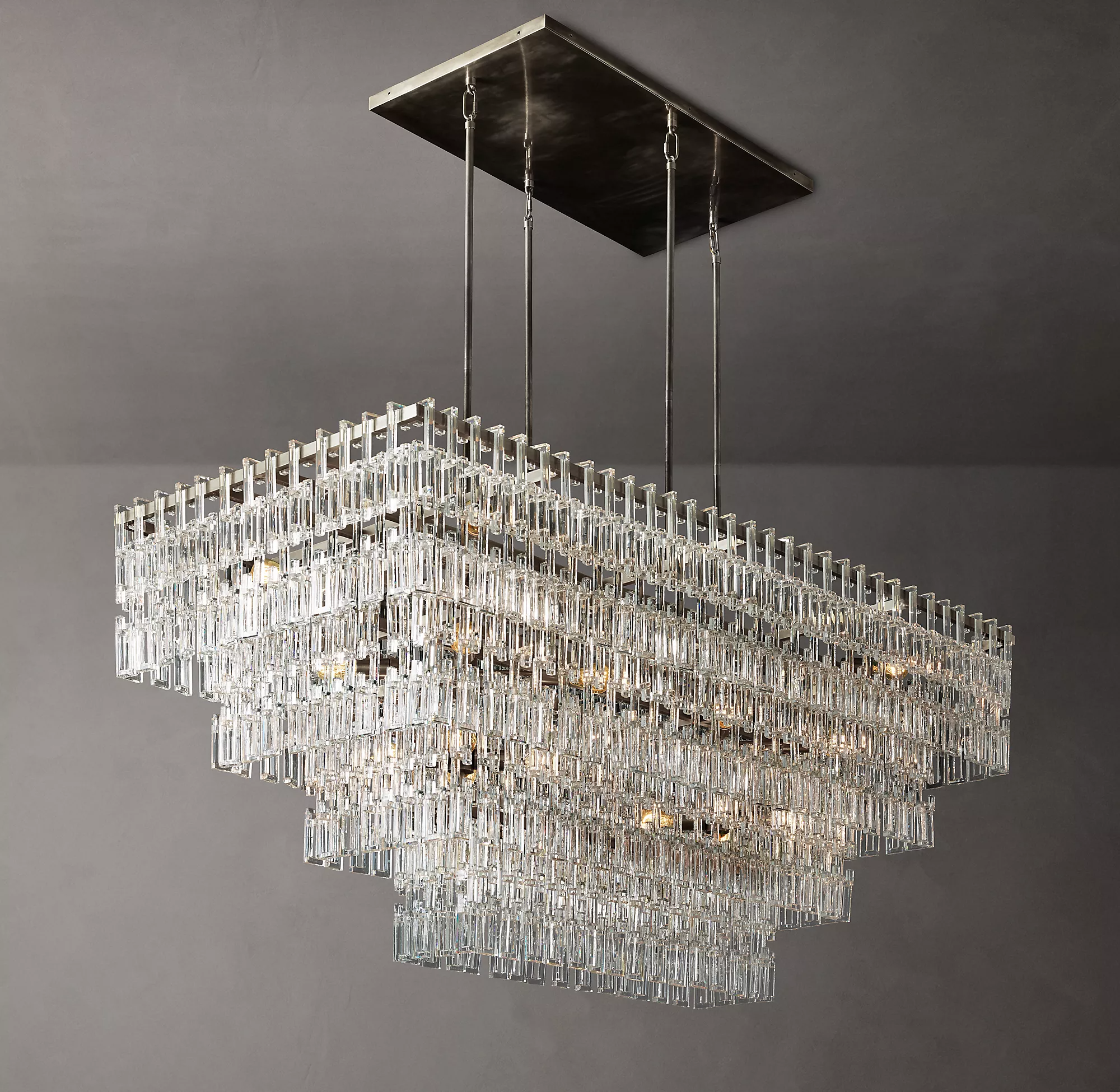 Marignan Tiered Rectangular Chandelier 72"