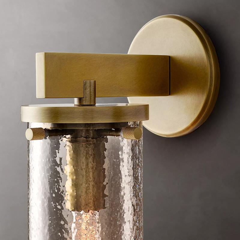 Bamcee Clear Glass Cylindrical Wall Sconce Modern Wall Lamp-konalight