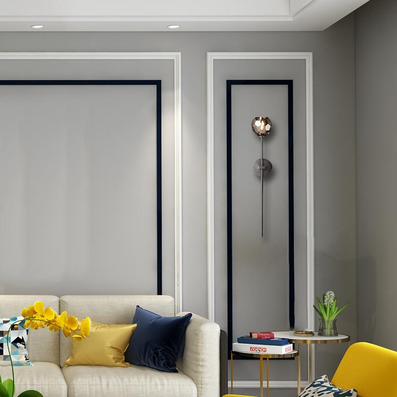 Boule De Smoke Crystal Ball Wall Sconce-konalight