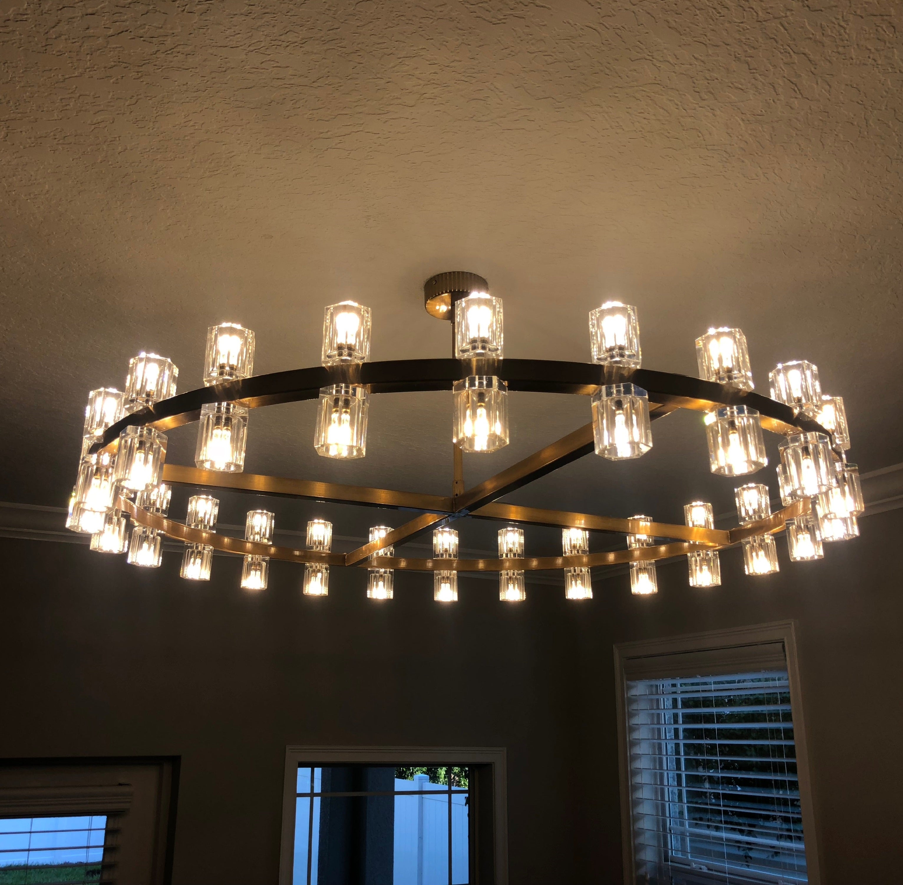 Arcachon Wine Cup Led Round Chandelier 36"-konalight