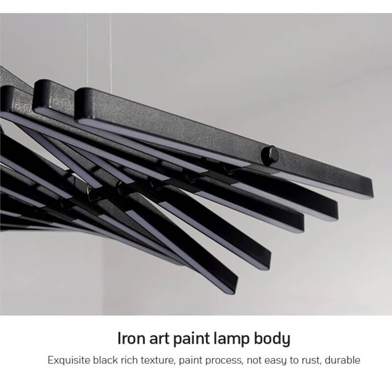 Eloer Linear Fish Bone Modeling Chandelier