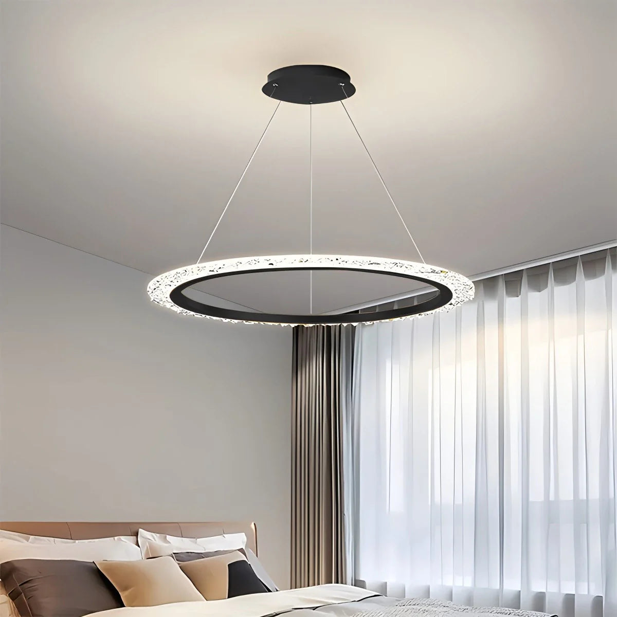 Eloer Light Luxury Ring Chandelier for Living Room