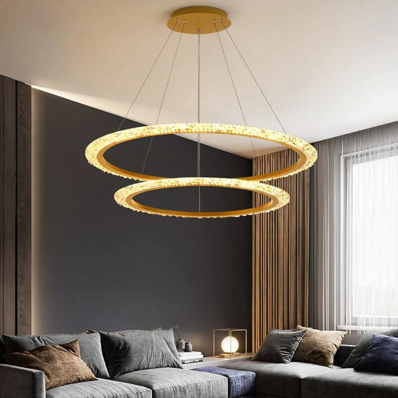 Eloer Light Luxury Ring Chandelier for Living Room