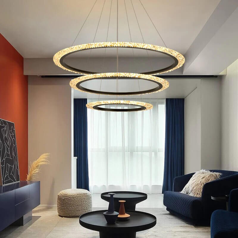 Eloer Light Luxury Ring Chandelier for Living Room