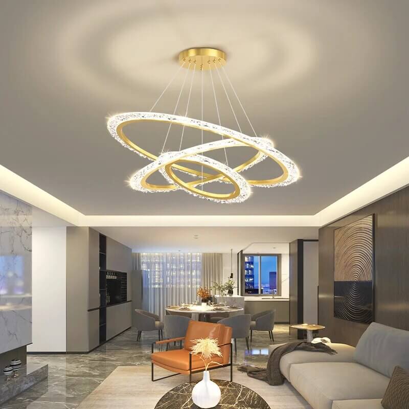 Eloer Light Luxury Ring Chandelier for Living Room