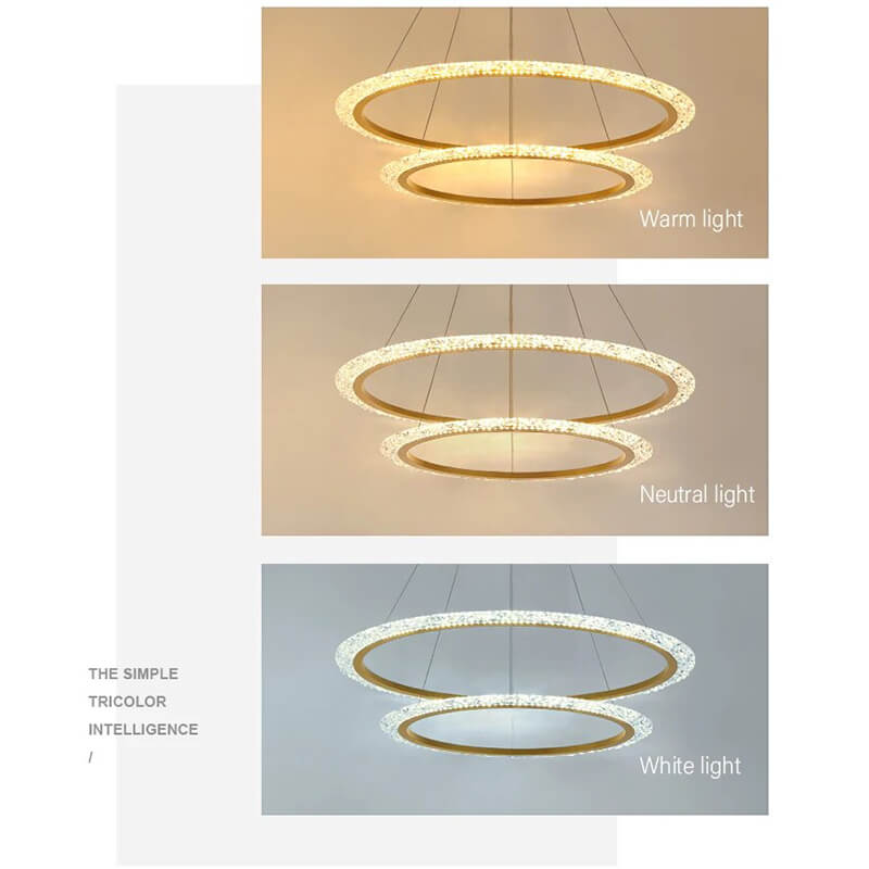 Eloer Light Luxury Ring Chandelier for Living Room