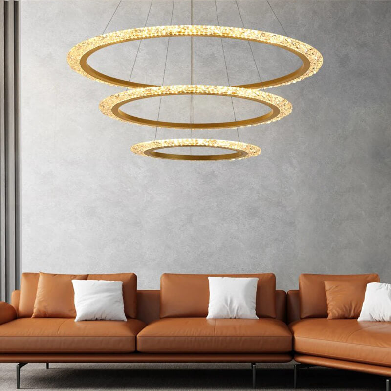 Eloer Light Luxury Ring Chandelier for Living Room