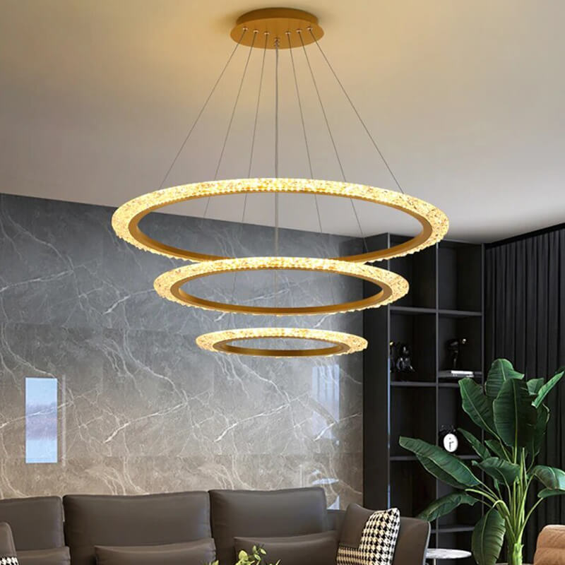 Eloer Light Luxury Ring Chandelier for Living Room