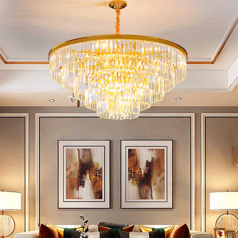 Eloer Light Luxury Crystal Chandelier for Living Room