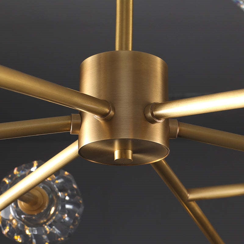 Boule De Crystal Ball Smoke Glass Round Chandelier 24"-konalight