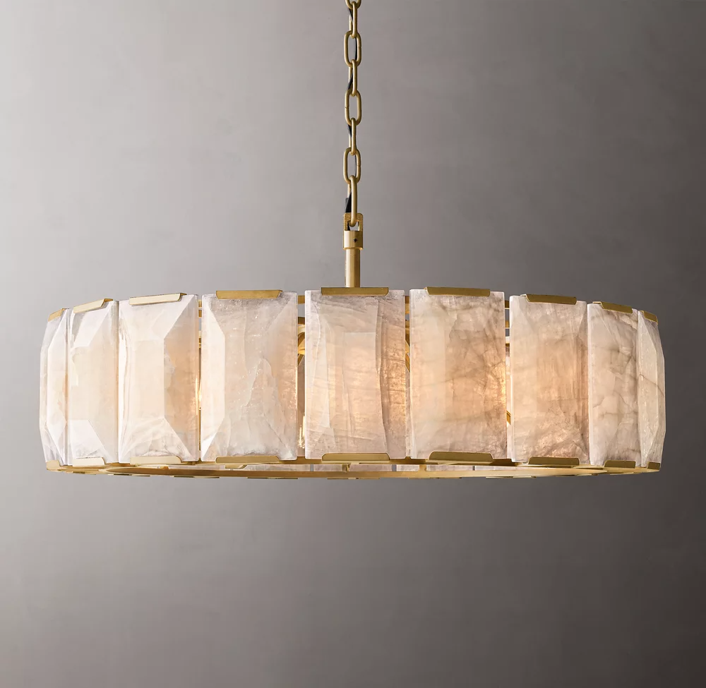Harlow Calcite Round Chandelier D 43"