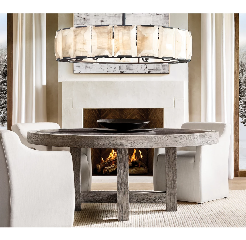 Harlow Calcite Round Chandelier D 43"