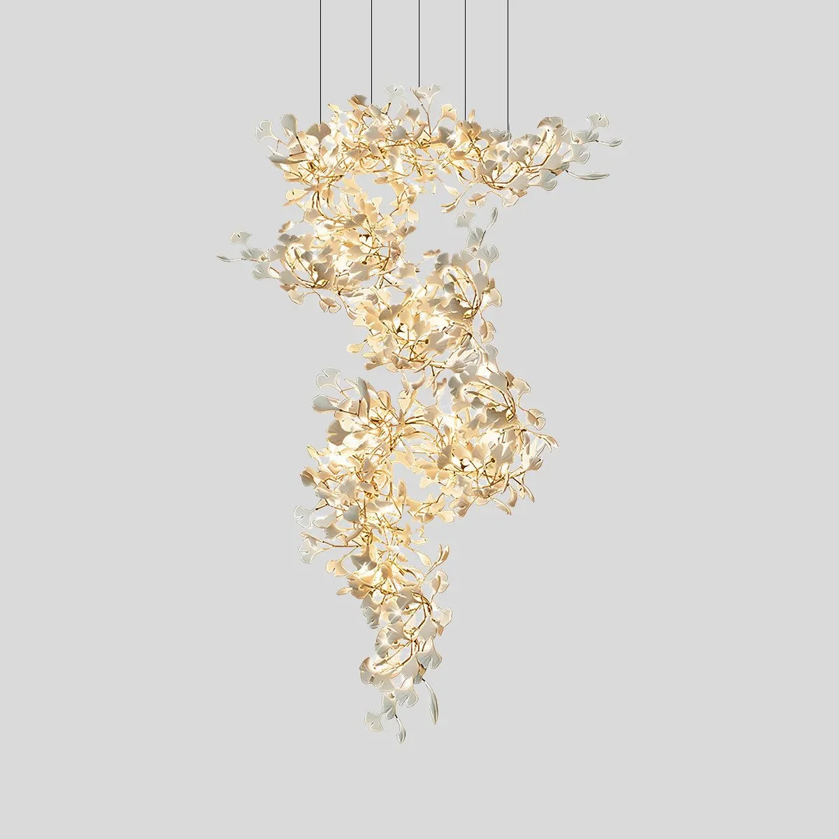 Eloer Large Ginkgo Leaf Chandelier for Living Room