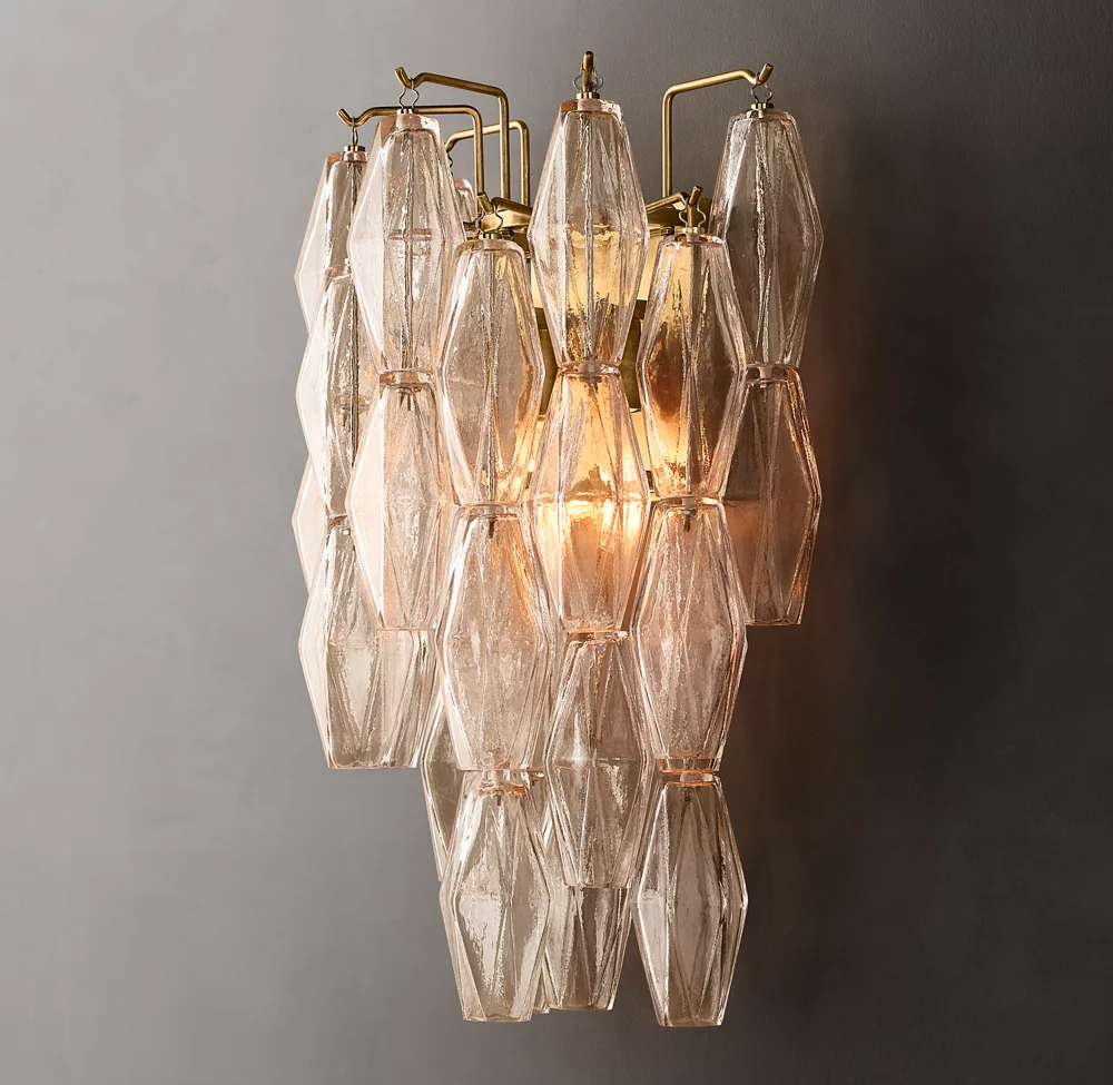 Mia Clear Glass Wall Sconce For Dinning Room